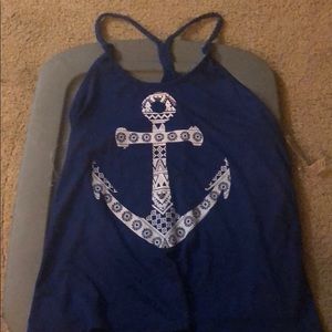 Anchored blue tank top